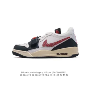 Jordan Legacy 312 Low Men's Basketball Shoes - Head Leather, Air Cushioning, Classic Design