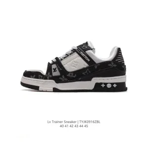 Louis Vuitton Trainer Sneaker Low Top Fashion Thick Sole Shoes