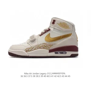 Jordan Legacy 312 High Top Basketball Shoes with Air Cushioning and Premium Leather