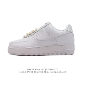 Nike Air Force 1 '07 Low White Leather Casual Sneakers
