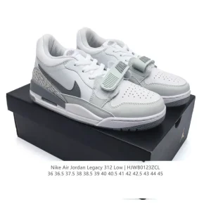Jordan Legacy 312 Low Men's Basketball Shoes - White Leather