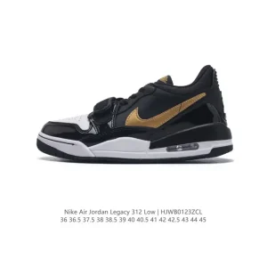Jordan Legacy 312 Low Men's Basketball Shoes - Black Leather