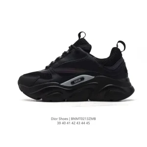 Dior Low-Top Retro Vintage Fashion Sneakers with Thick Sole