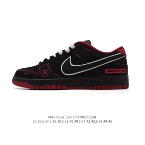 Nike SB Dunk Low Zoom Air Skateboarding Shoes with Mercedes Logo Embroidery