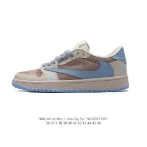 Jordan Air 1 Low OG SP Military Blue Reverse Swoosh Sneakers