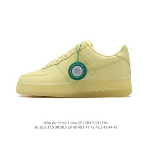 Nike Air Force 1 Low 07 White Leather Casual Sneakers with Bubble Sole