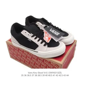 Vans Knu Skool VR3 LX Leather Bulky Retro Skate Shoes
