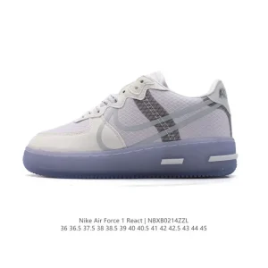 Nike Air Force 1 React QS Low Top Sneakers with Cushioning Technology