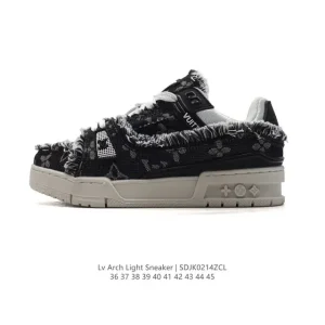 Louis Vuitton Trainer Sneaker Low Canvas Thick Sole Comfort Shoes
