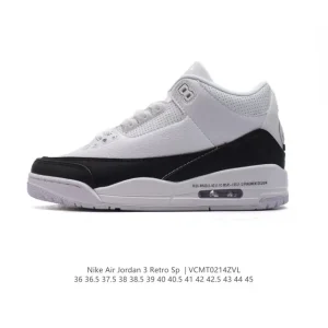 Jordan Air 3 Retro SE Men's Basketball Shoes White Black Cement