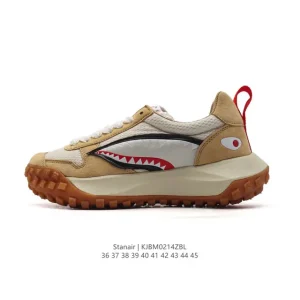 Stanair Shark Wave Color Block Low Top Skate Shoes