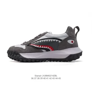 Stanair Shark Wave Color Block Low-Top Skate Shoes for Men and Women