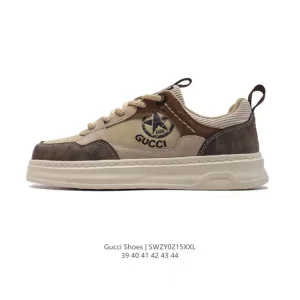 Gucci Rhyton Platform Leather Sneakers Men's White Thick Sole 2024