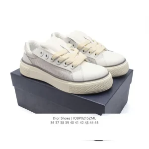 Dior B27 Low Top Sneakers White Leather Luxury Casual Shoes