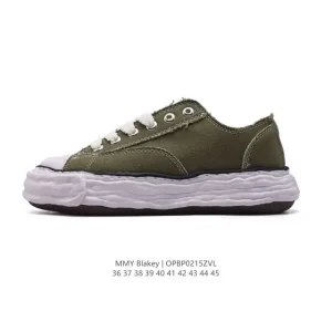 Mmy Maison Mihara Yasuhiro Blakey Canvas Low Sneakers Vintage Dissolved Sole