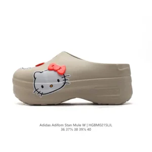Adidas Adifom Hello Kitty Slide Sandals with Bow Decoration