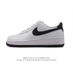 Nike Air Force 1 Low White Leather Casual Sneakers for Men and Women