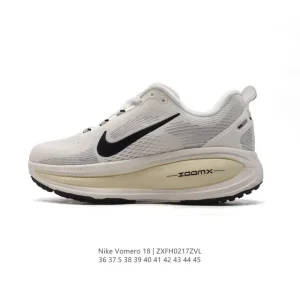 Nike Vomero 18 Running Shoes with Dual Foam Cushioning and Elevated Sole