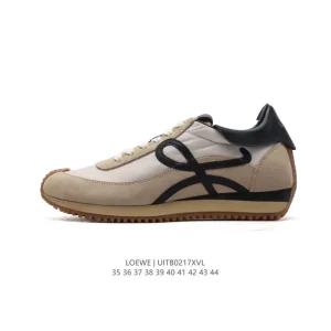 Loewe Ballet Runner Leather Low-Top Sneakers Round Toe Lace-Up