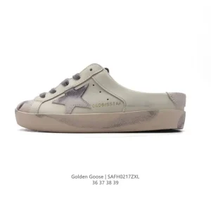 Golden Goose Slide Dirty Leather Slip-On Sneakers