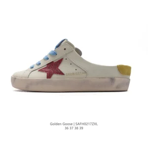 Golden Goose Sstar Dirty Leather Slip-On Sneakers
