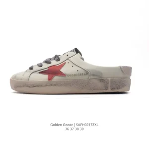 Golden Goose Sstar Dirty Leather Slip-On Sneakers