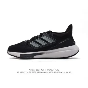 Adidas EQ21 Run Knit Mesh Running Shoes with Cushioning and Thick Sole