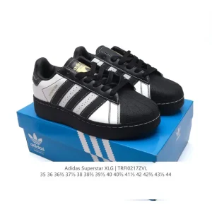 Adidas Superstar XLG Platform Shoes Leather Shell Toe Retro Style