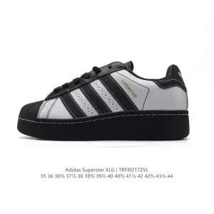 Adidas Superstar XLG Platform Shell Toe Leather Sneakers