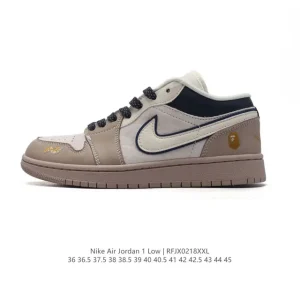 Bape x Nike Air Jordan 1 Low Military Blue Sneakers
