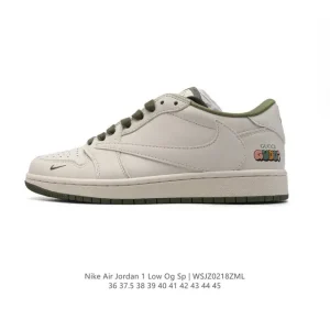 Jordan Air 1 Low Military Blue Reverse Swoosh Gucci Collab Sneaker