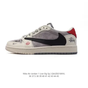 Jordan AJ1 Low Military Blue Reverse Swoosh Sneakers