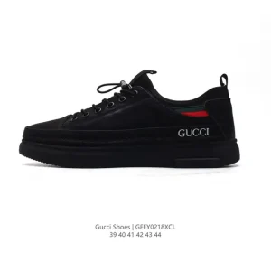 Gucci Rhyton Platform Leather Sneakers Men White Thick Sole 2024 New