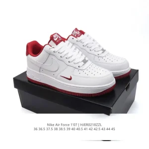 Nike Air Force 1 Low White Leather Low Top Casual Sneakers for Men and Women