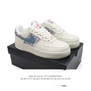 Nike Air Force 1 Low White Leather Low-Top Casual Sneakers