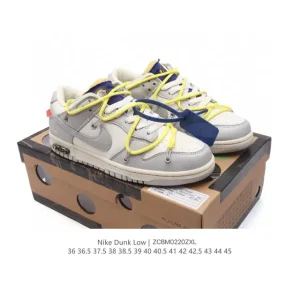 Off-White x Nike Dunk Low The 50 Deconstructed Lace Up Skate Shoe