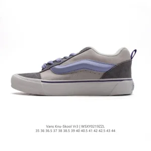 Vans Knu Skool VR3 LX Leather Chunky Retro Skate Shoes