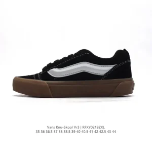 Vans Knu Skool VR3 LX Bread Shoe Leather Upper Retro Skateboarding Sneakers
