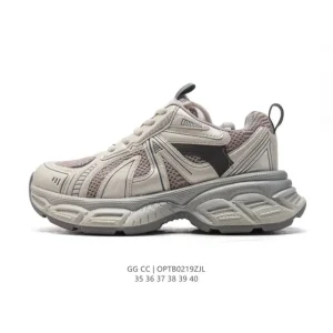 Gg Cc Luxury Chunky Sneakers for Women with 5cm Height Increase