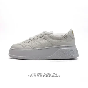 Gucci Rhyton Platform Leather Sneakers 2024 Vintage White