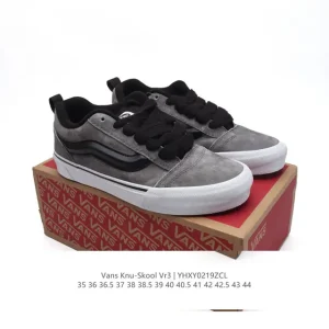 Vans Knu Skool VR3 LX Chunky Leather Retro Skate Shoes