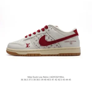 Nike Dunk Low LV Retro Basketball Shoes Vintage Leather Sneakers