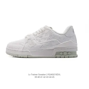 Louis Vuitton Trainer Sneaker Low Canvas Thick Sole Shoes