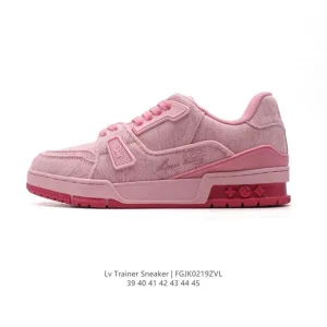 Louis Vuitton Trainer Sneaker Low Canvas Thick Sole Luxury Shoes