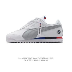 Puma Roma Via BMW Motorsport Leather Sneakers Red Blue Black