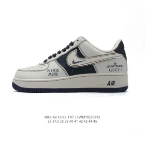 Nike Air Force 1 Low White Leather Low-Top Sneakers for Men and Women