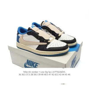 Jordan Air 1 Low OG SP Military Blue Reverse Swoosh Retro Sneakers