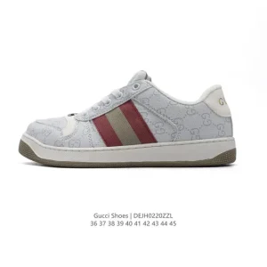 Gucci Screener Old Vintage Leather Platform Sneakers for Men and Women