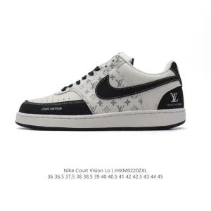 Nike Court Vision Lo Low Top Retro Basketball Sneakers with Louis Vuitton Collab