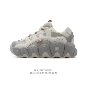 FILA Women's Cat Paw Chunky Sneakers with Mesh and Leather